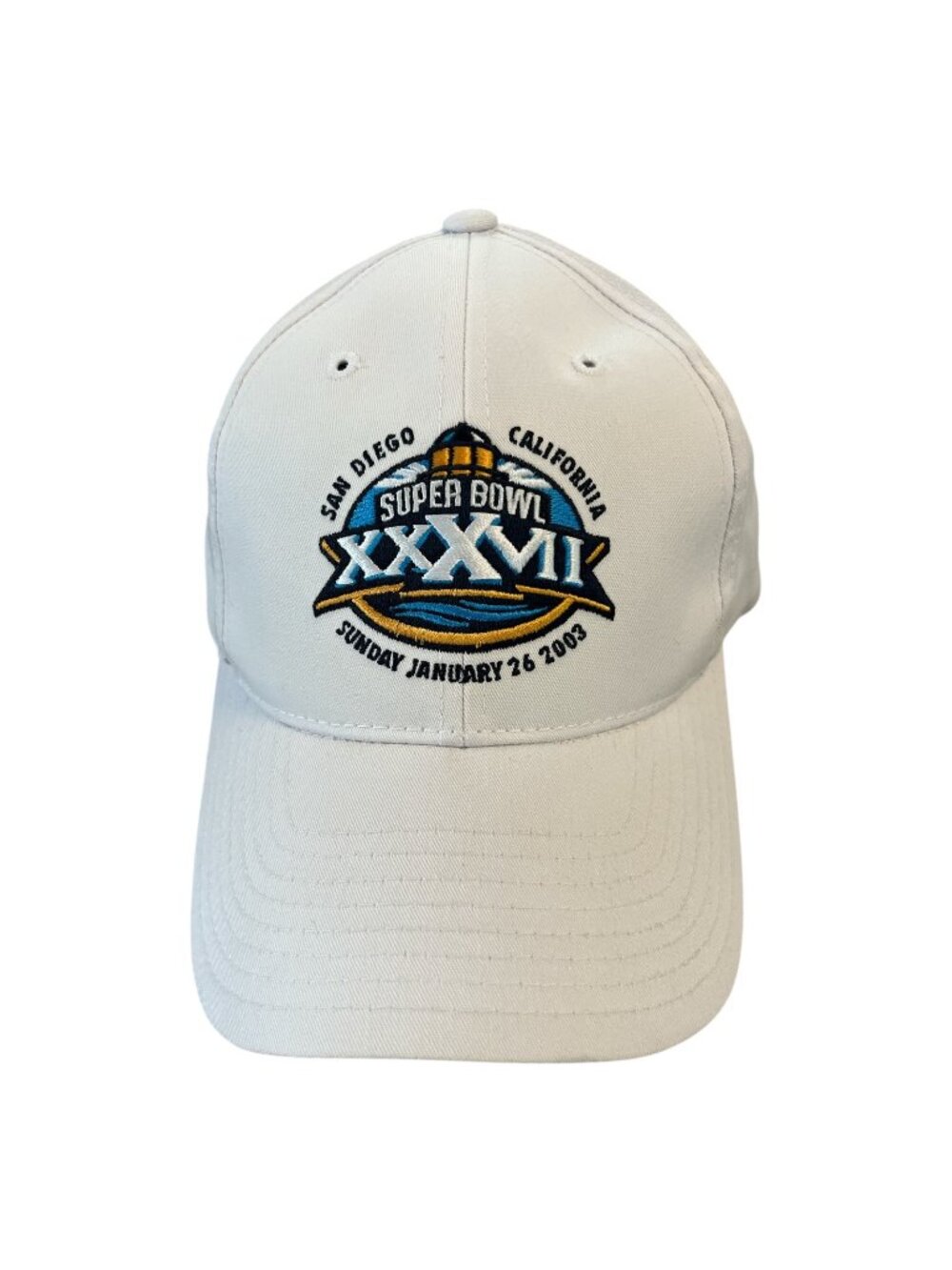 Super Bowl XXXVII San Diego California 2003 Reebok NFL Hat NWT White Cap